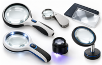 Varios modelos de lupas de mano, de bolsillo y de sobremesa, con iluminación LED y UV Varios modelos de lupas de mano, de bolsillo y de sobremesa, con iluminación LED y UV