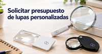 Solicitar presupuesto de Lupas de mano y de bolsillo personalizadas con logotipo de óptica Solicitar presupuesto de Lupas de mano y de bolsillo personalizadas con logotipo de óptica